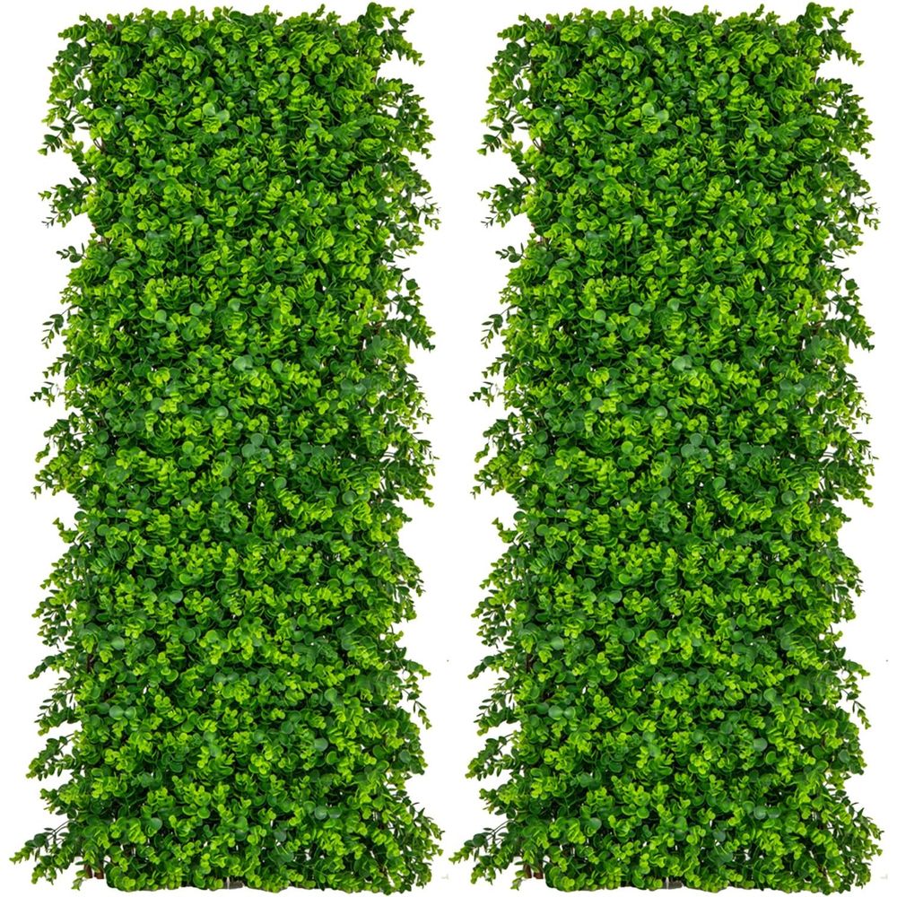 Home Decor Free - Expandable Privacy Screen, Decorative Green Eucalyptus