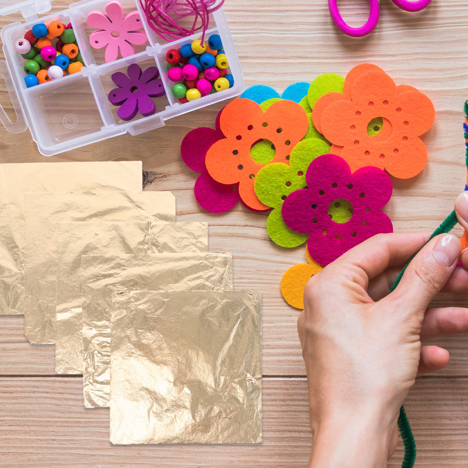 Home Decor Simulator - 100 Sheets Gold Foil Leaf Paper