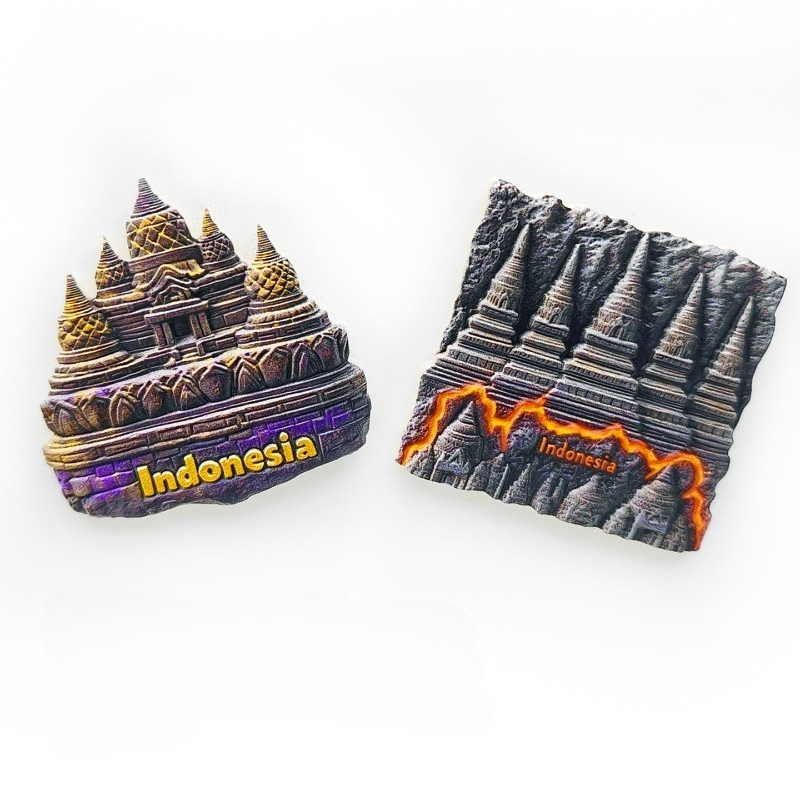 Home Decor Indonesia - Indonesia Volcanic Relics Refrigerator Stickers Borobudur