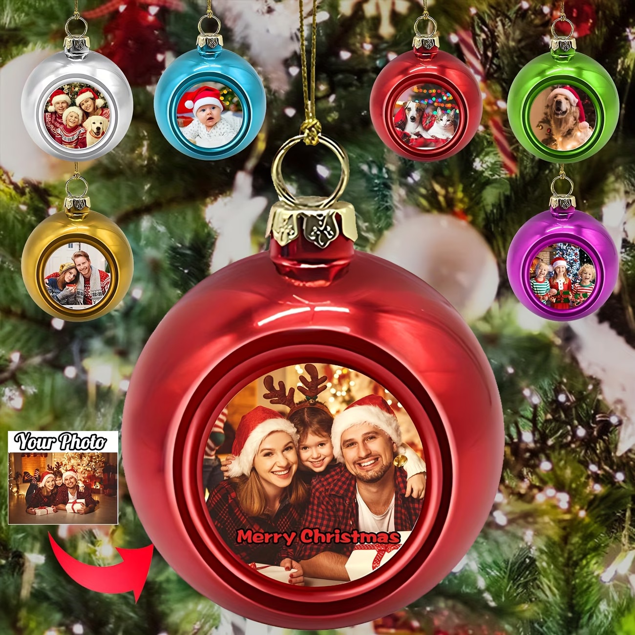 Home Decor Diy - Custom Photo Christmas Ornaments, DIY Personalized