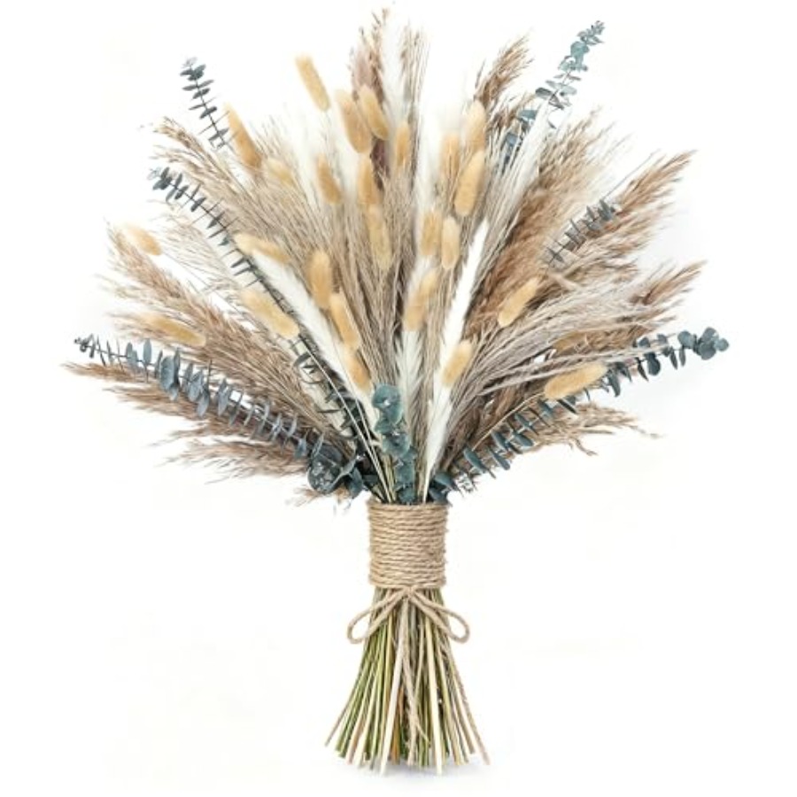 Dried Flower Bouquet - 120 PCS Dried Pampas Grass, Dried