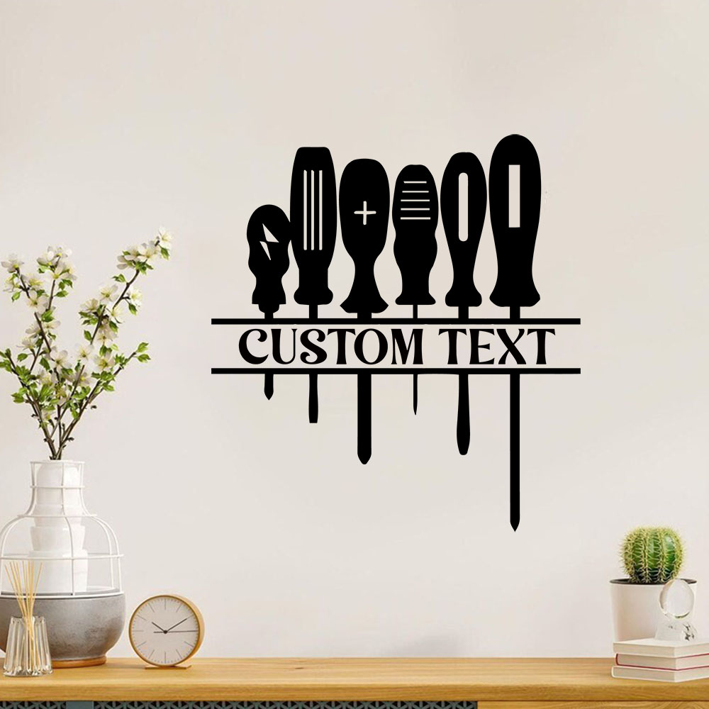 Home Decor Sticker - 1PC Creative Repair Tools Personalized Text