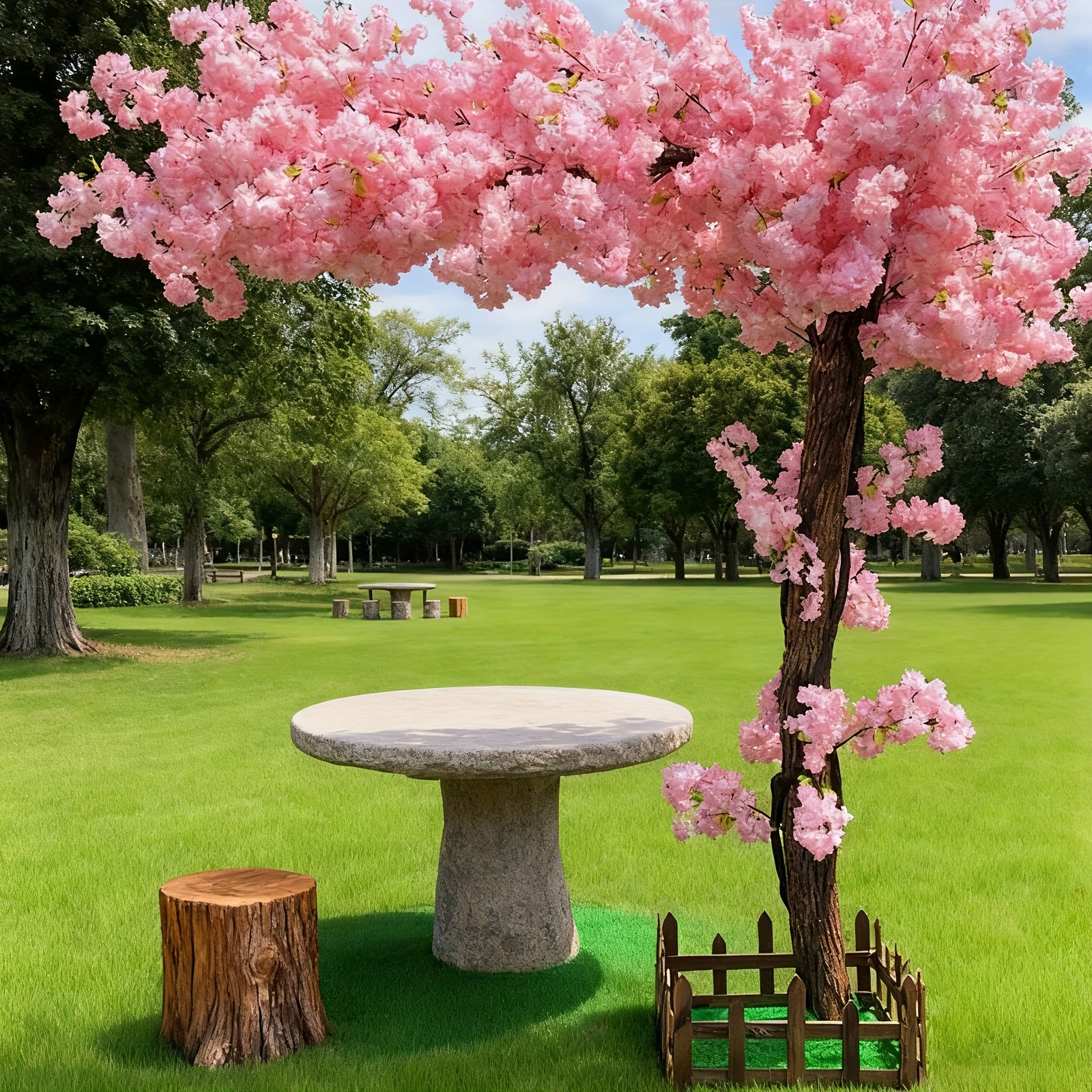 Home Decor Living Room - Artificial Cherry Blossom Tree, Handmade Light