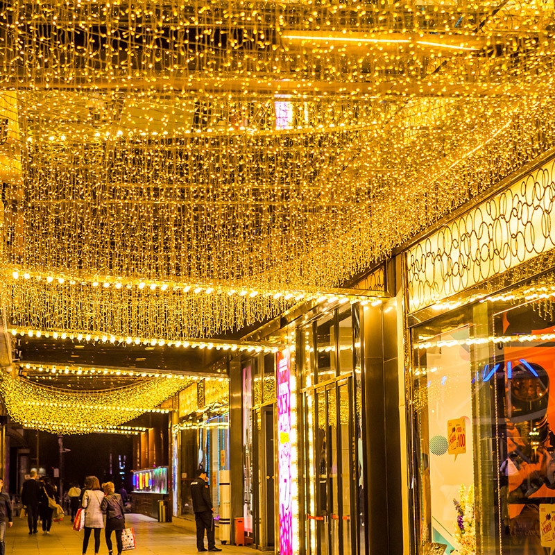 String Curtain Light - LED 10X0.5M Waterproof Waterfall Lights Holiday