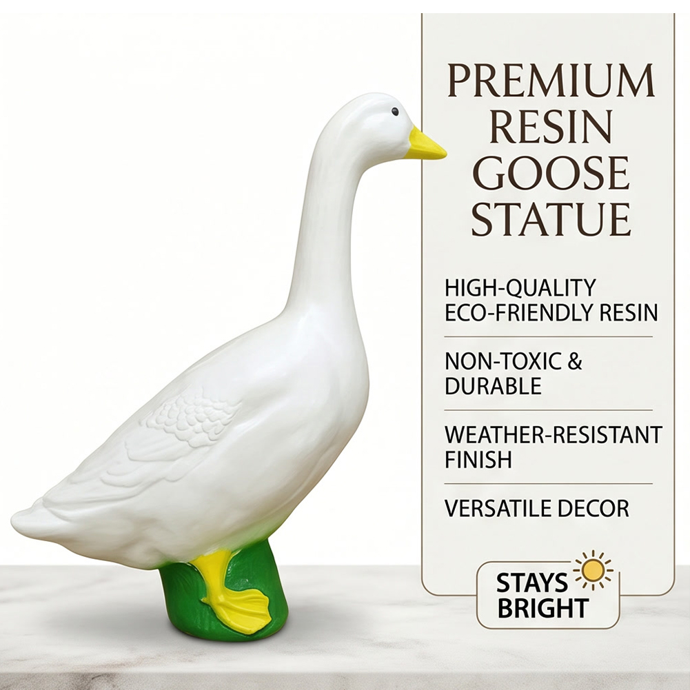 Home Decor Simulator - 1/2Pcs 18cm Large White Goose Statue