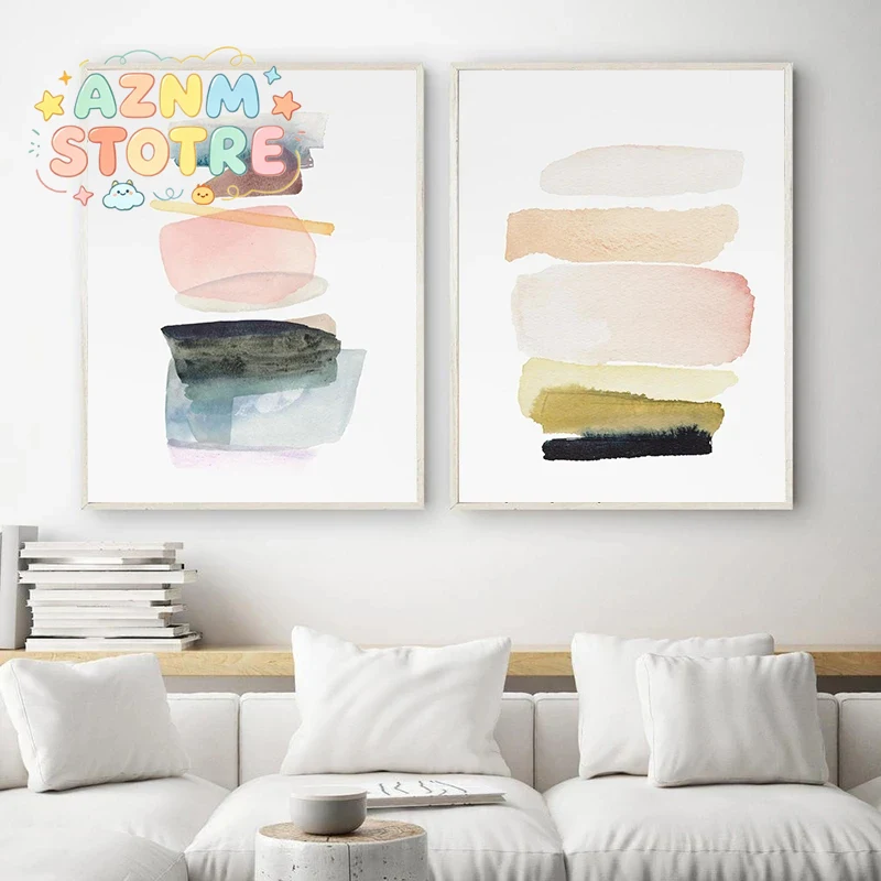 Home Decor Minimal - Minimalist Modern Color Geometric Abstract Art