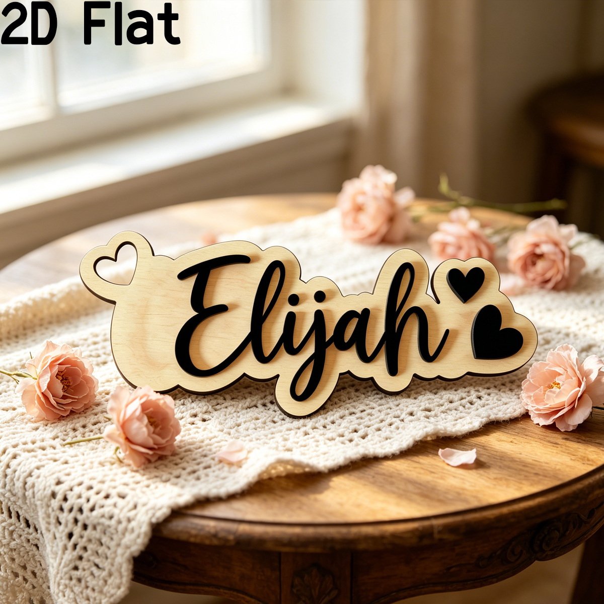 Home Decor Diy - 1Pc Custom Love Decor Wooden Acrylic