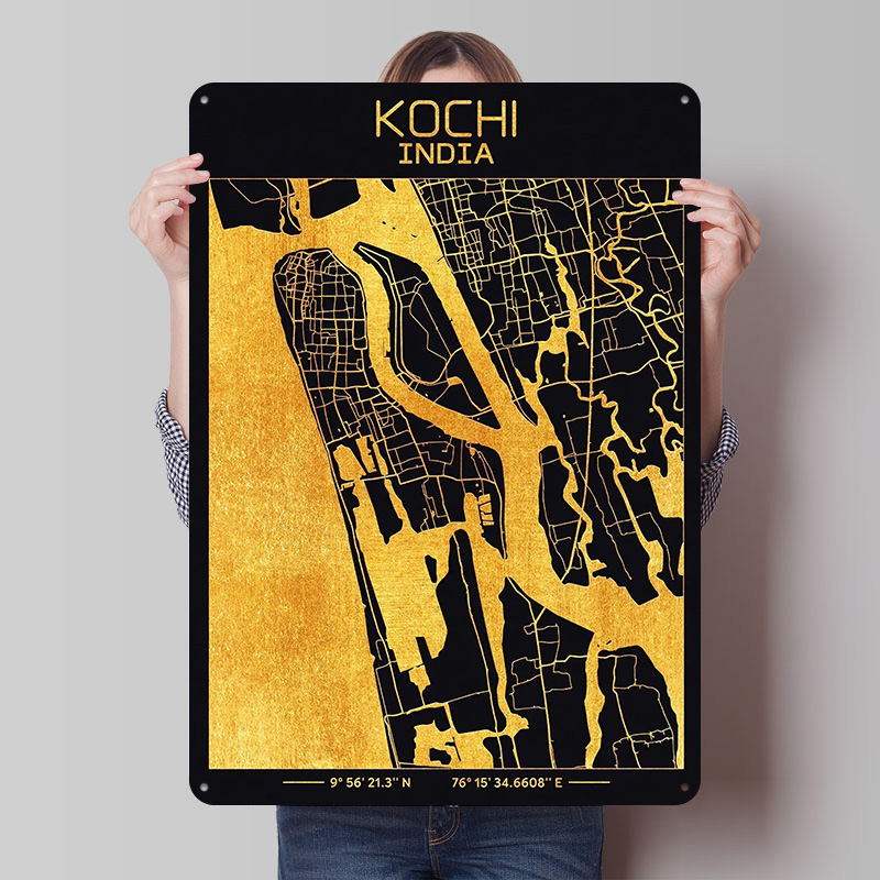 Home Decor Kerala - Kochi Kerala India Printed Poster Retro