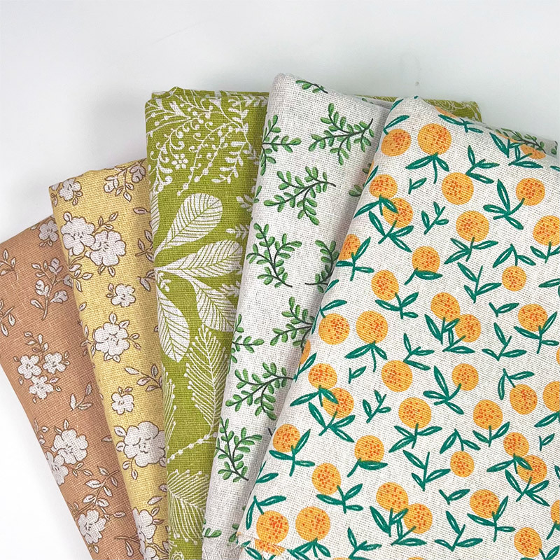Home Decor Free - Pastoral Floral Cotton Linen Blend Fabric
