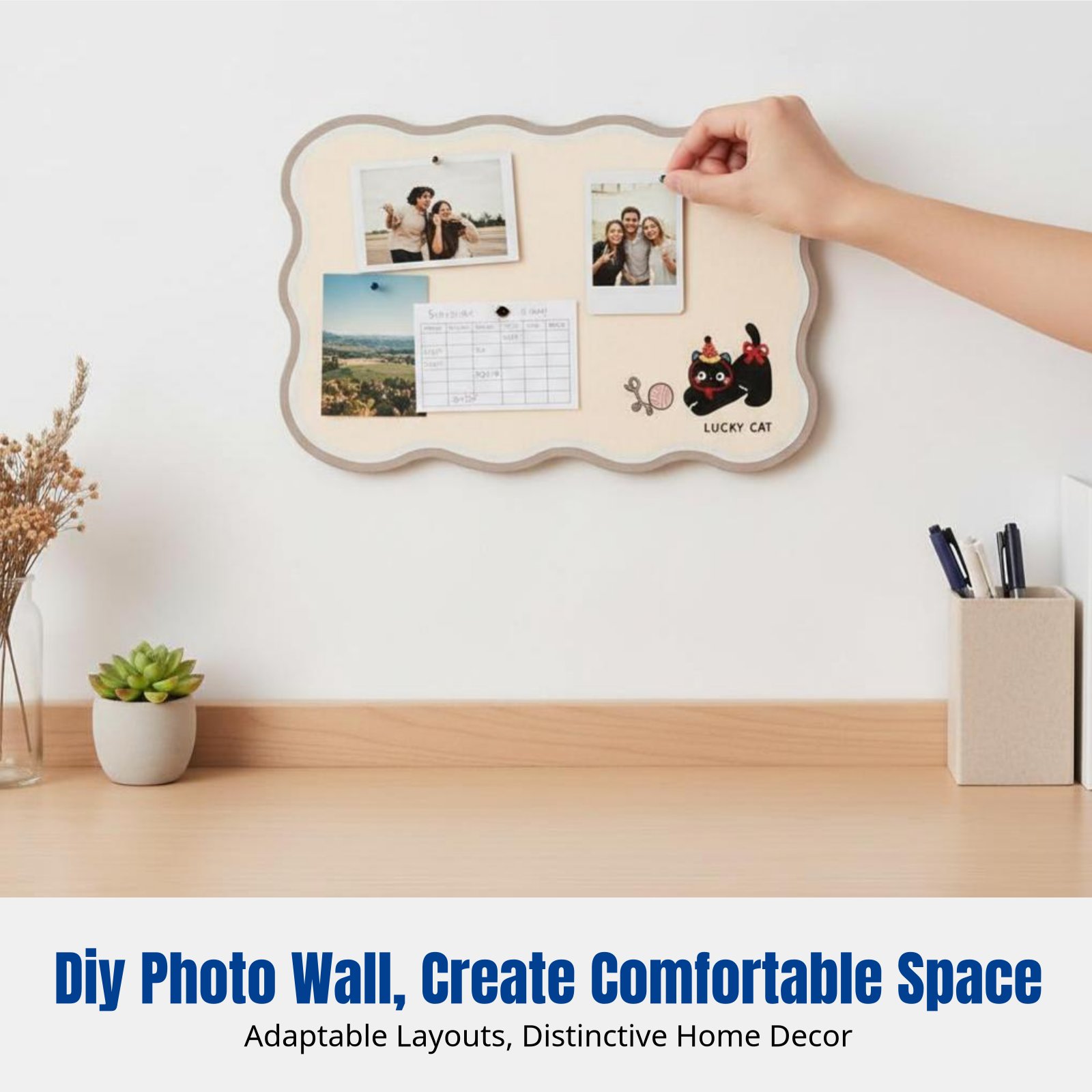 Fabric Board Photo Wall, Visio - Home Decor Vision Board reseña y precio
