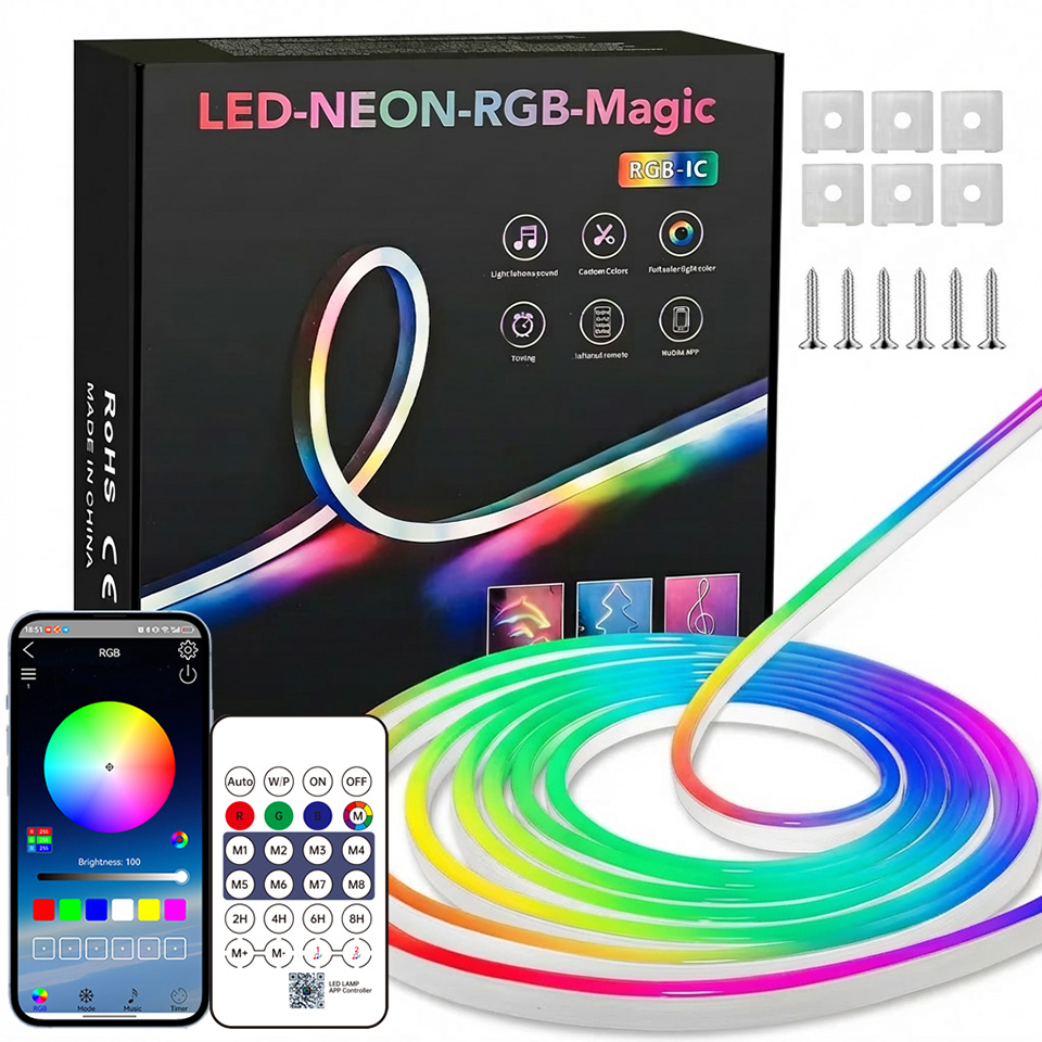 Bluetooth RGB Neon LED Strip 1 - Home Decor Free App reseña y precio