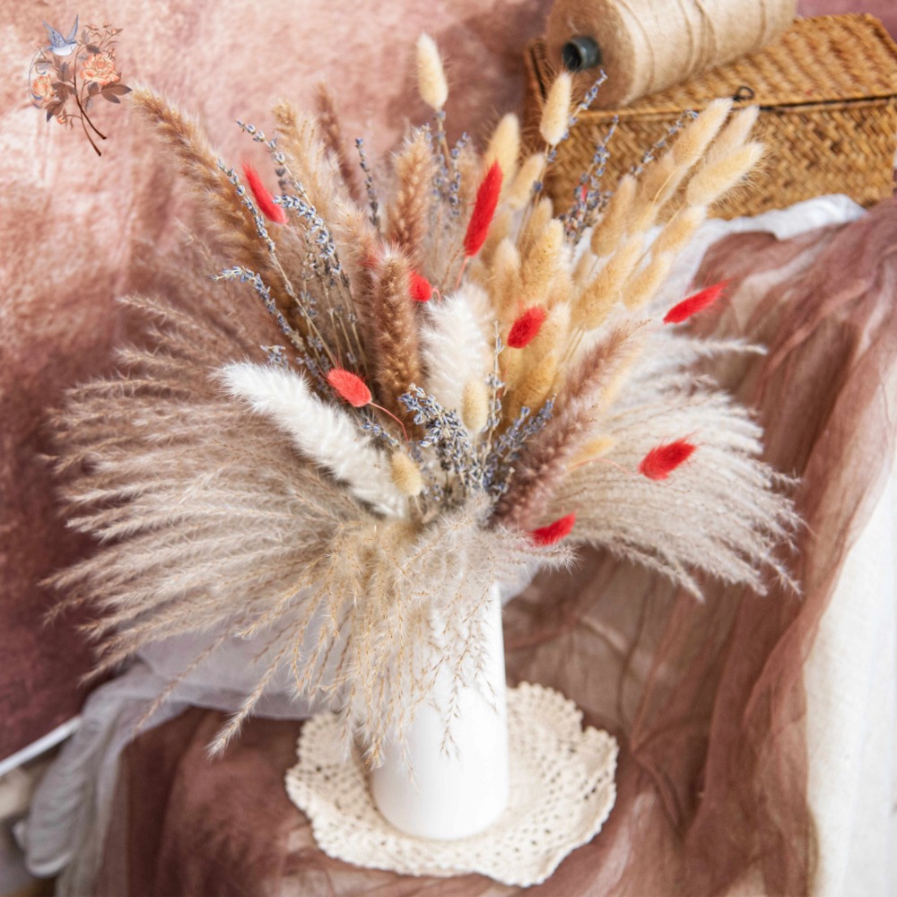 Natural Pampas Lavender Dried  - Dried Flower Bouquet reseña y precio