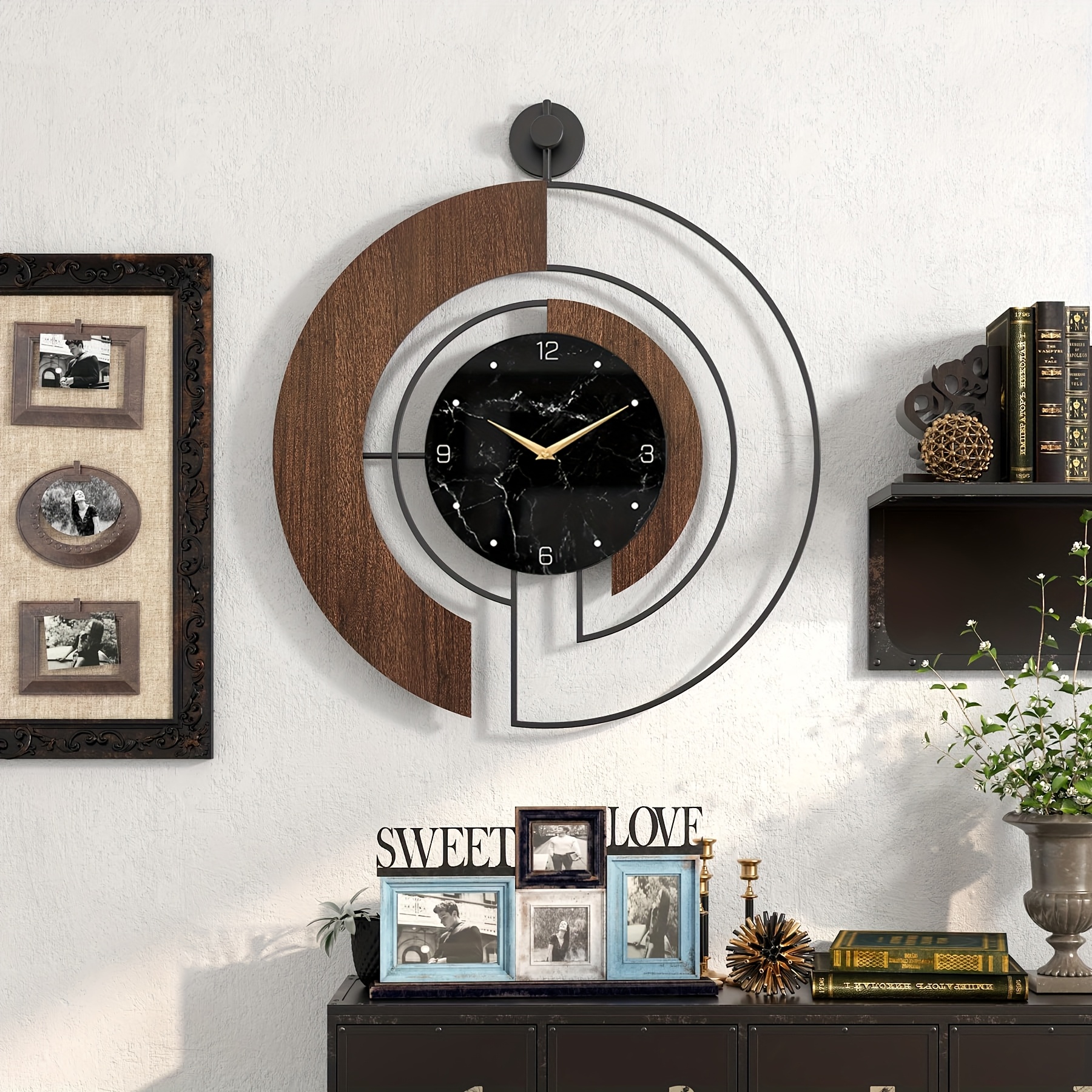 23.6 Inch Walnut-Grain Marble  - Home Decor Living Room reseña y precio