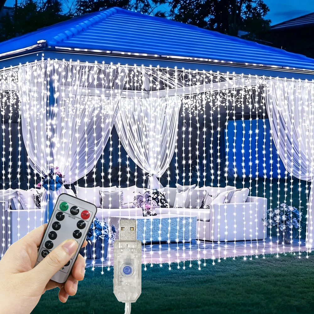 3/4/6m Fairy Lamp with 8 Mode  - String Curtain Light reseña y precio