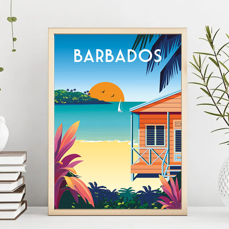 Travel Illustrated Canvas Pain - Home Decor Bali reseña y precio