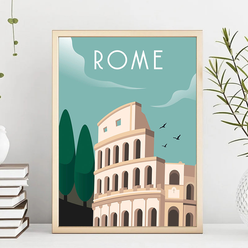 Travel Illustrated Canvas Pain - Home Decor Bali reseña y precio