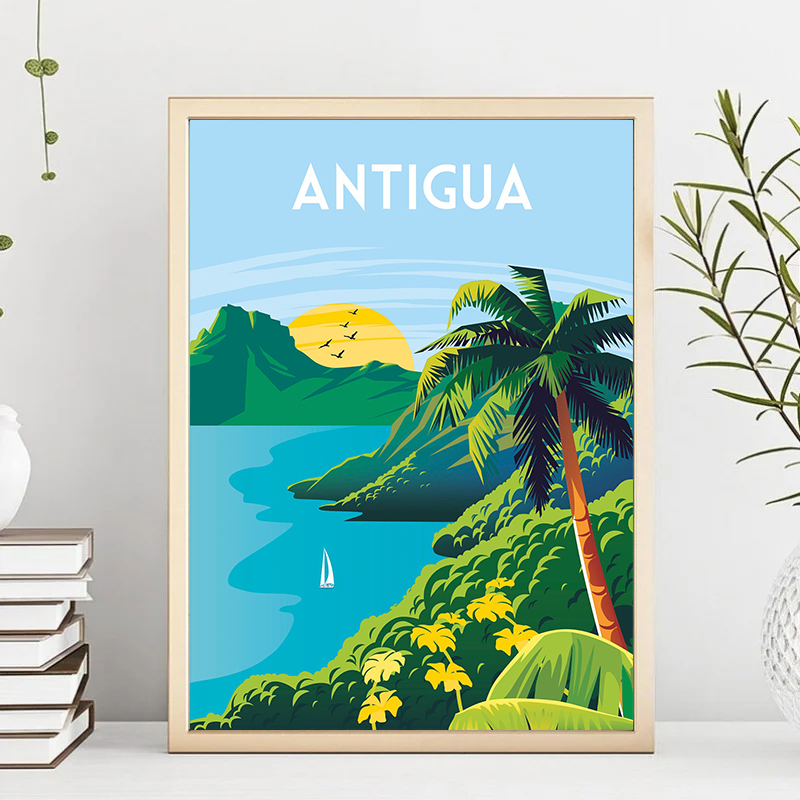 Travel Illustrated Canvas Pain - Home Decor Bali reseña y precio