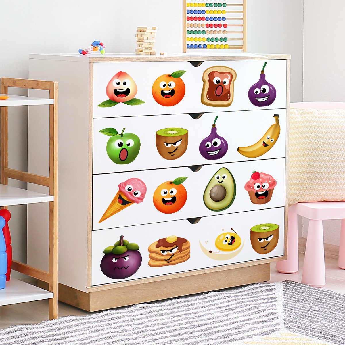 Cartoon Emoji Fruit Wall Stick - Home Decor Emoji reseña y precio