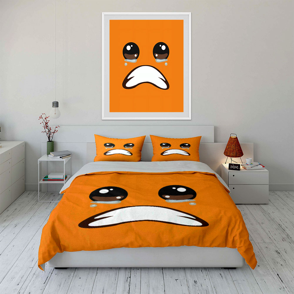 Cute Crying Orange Face Emoji  - Home Decor Emoji reseña y precio