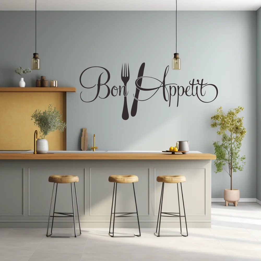 1 pc Bon Appétit with Fork and - Home Decor Free App reseña y precio