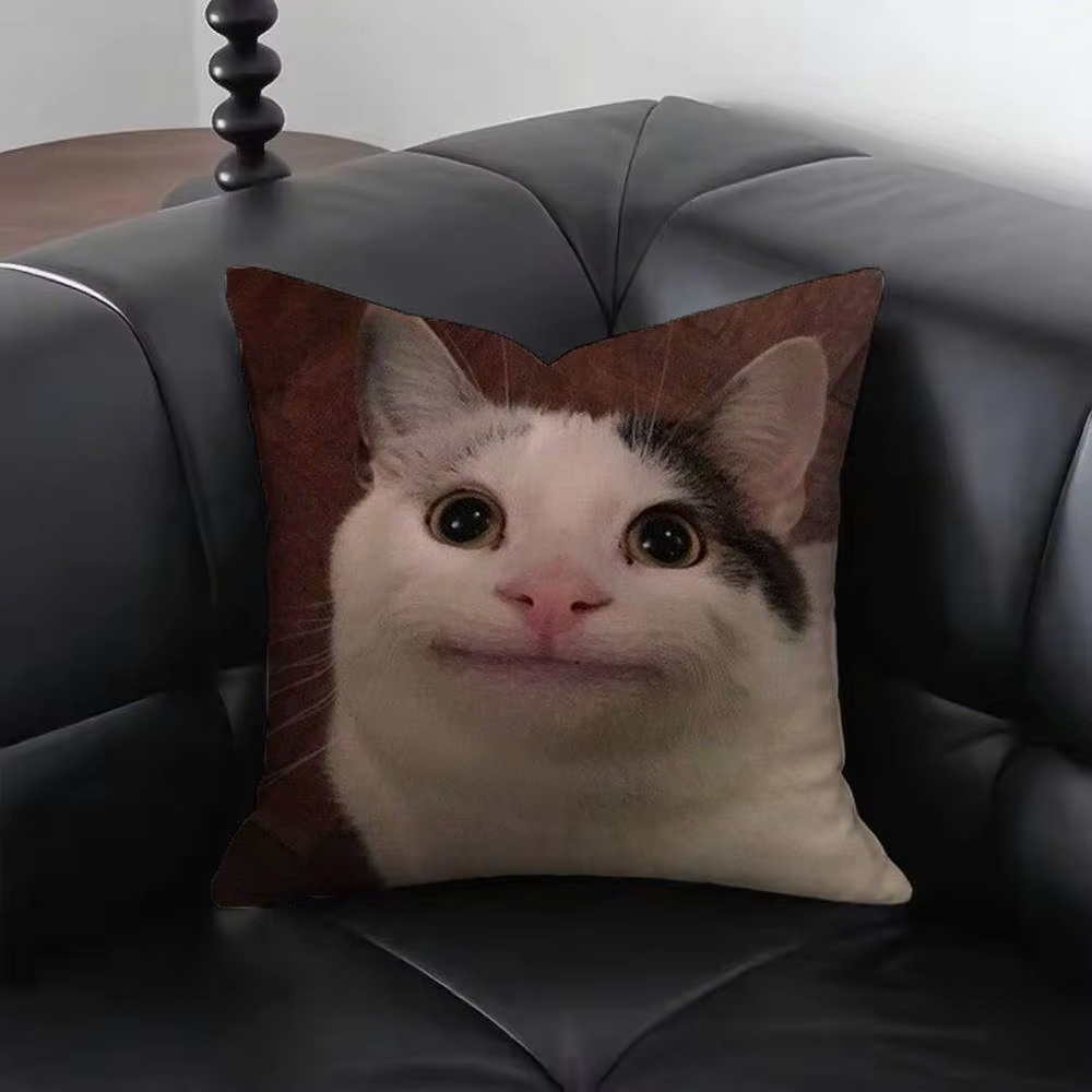 Funny Cat M-Meme Pillow Cover  - Home Decor Emoji reseña y precio