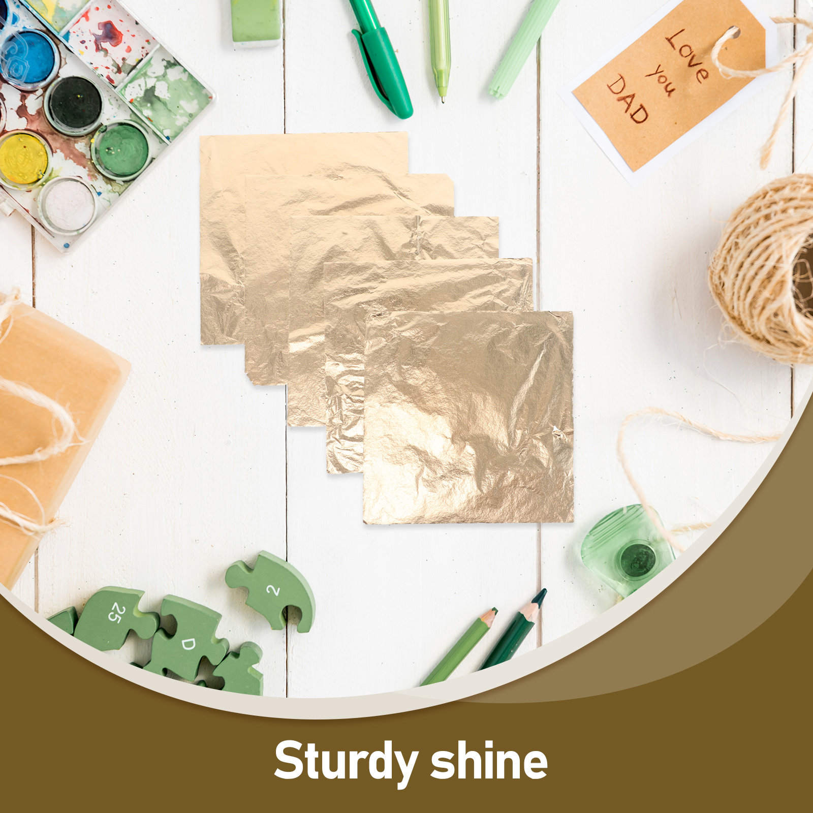 100 Sheets Gold Foil Leaf Pape - Home Decor Simulator reseña y precio