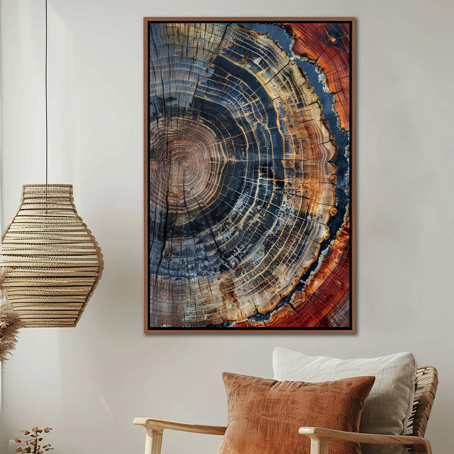 Tree Ring Framed Wall Art, Abs - Home Decor Minimal reseña y precio