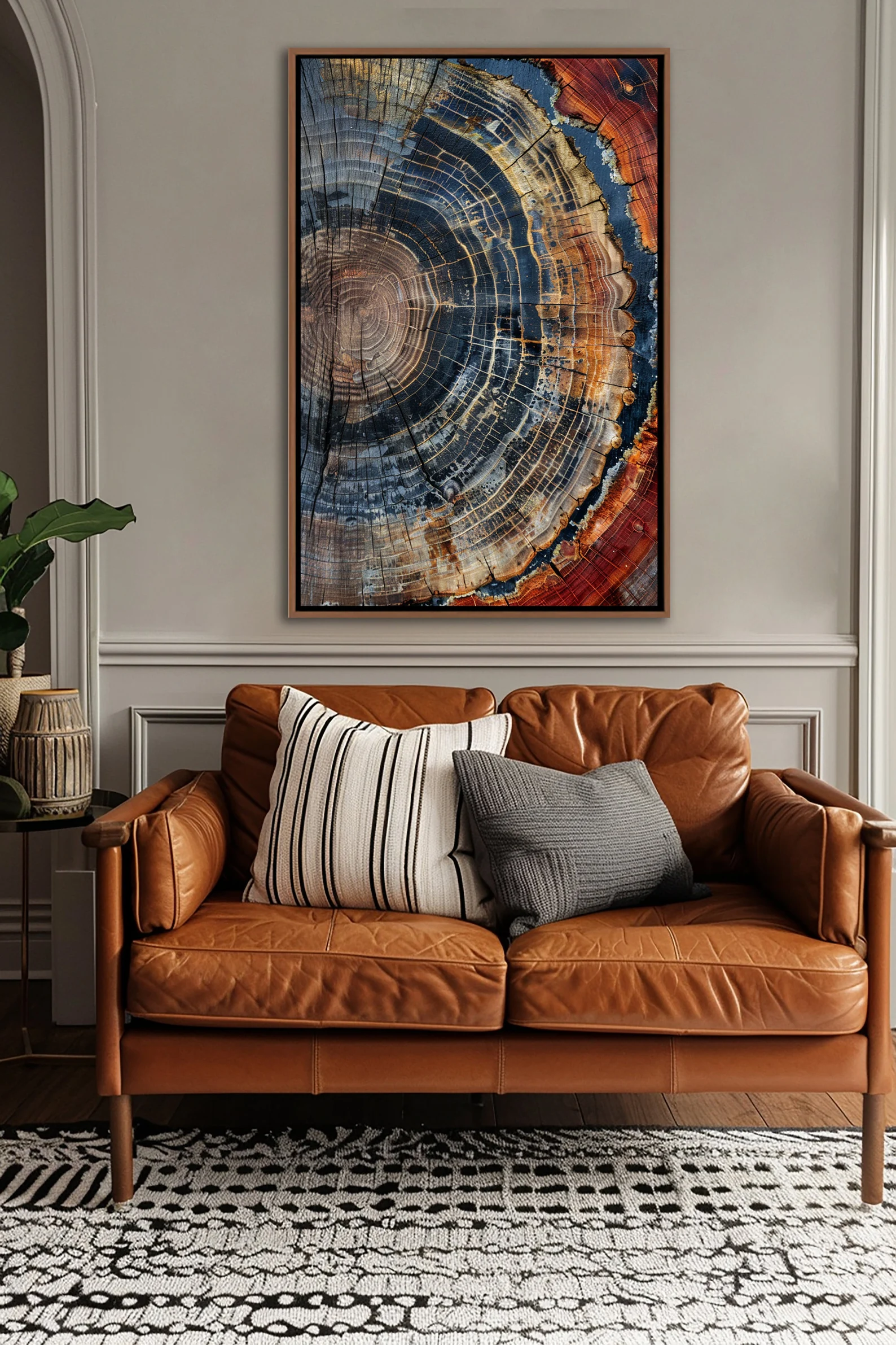 Tree Ring Framed Wall Art, Abs - Home Decor Minimal reseña y precio