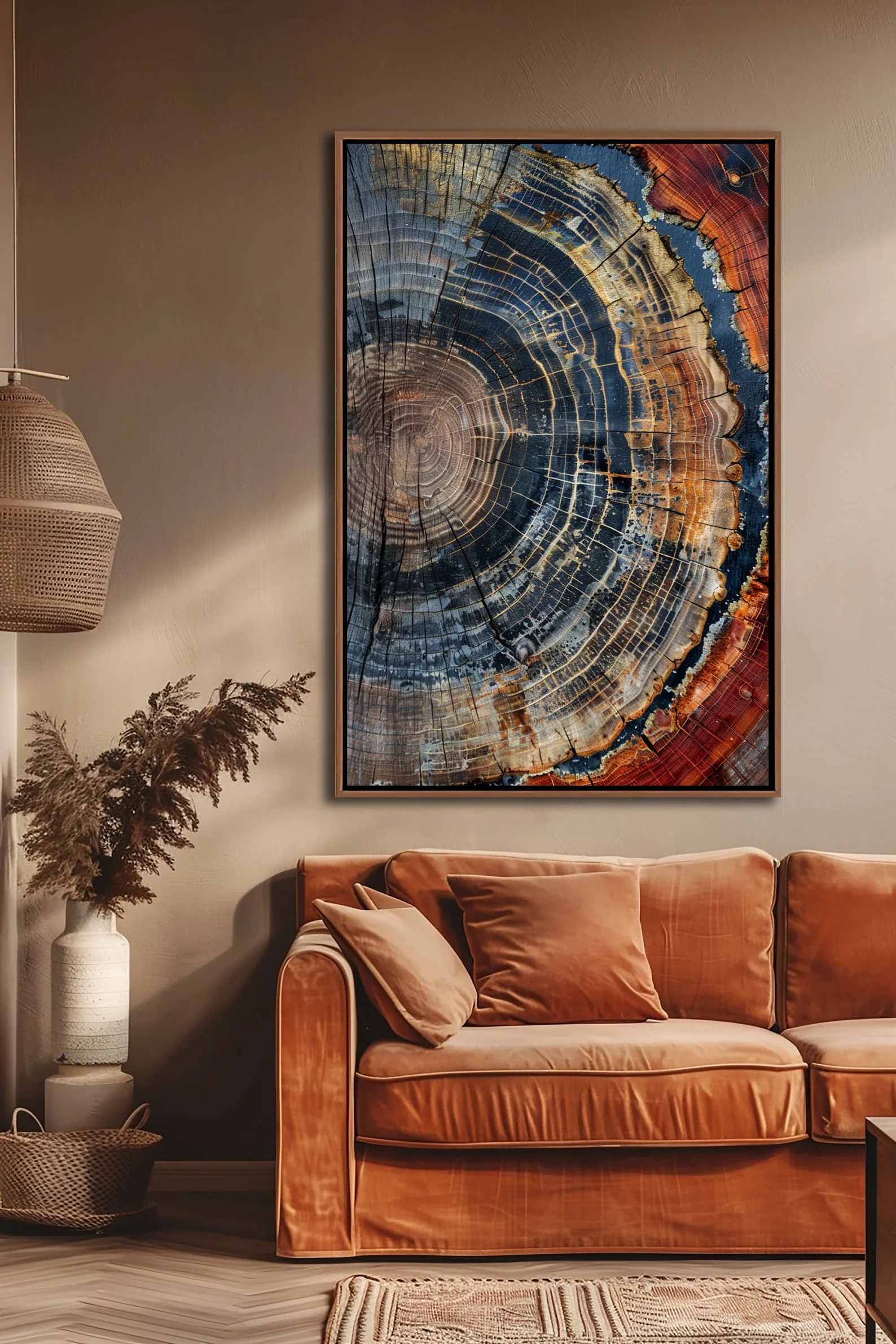 Tree Ring Framed Wall Art, Abs - Home Decor Minimal reseña y precio