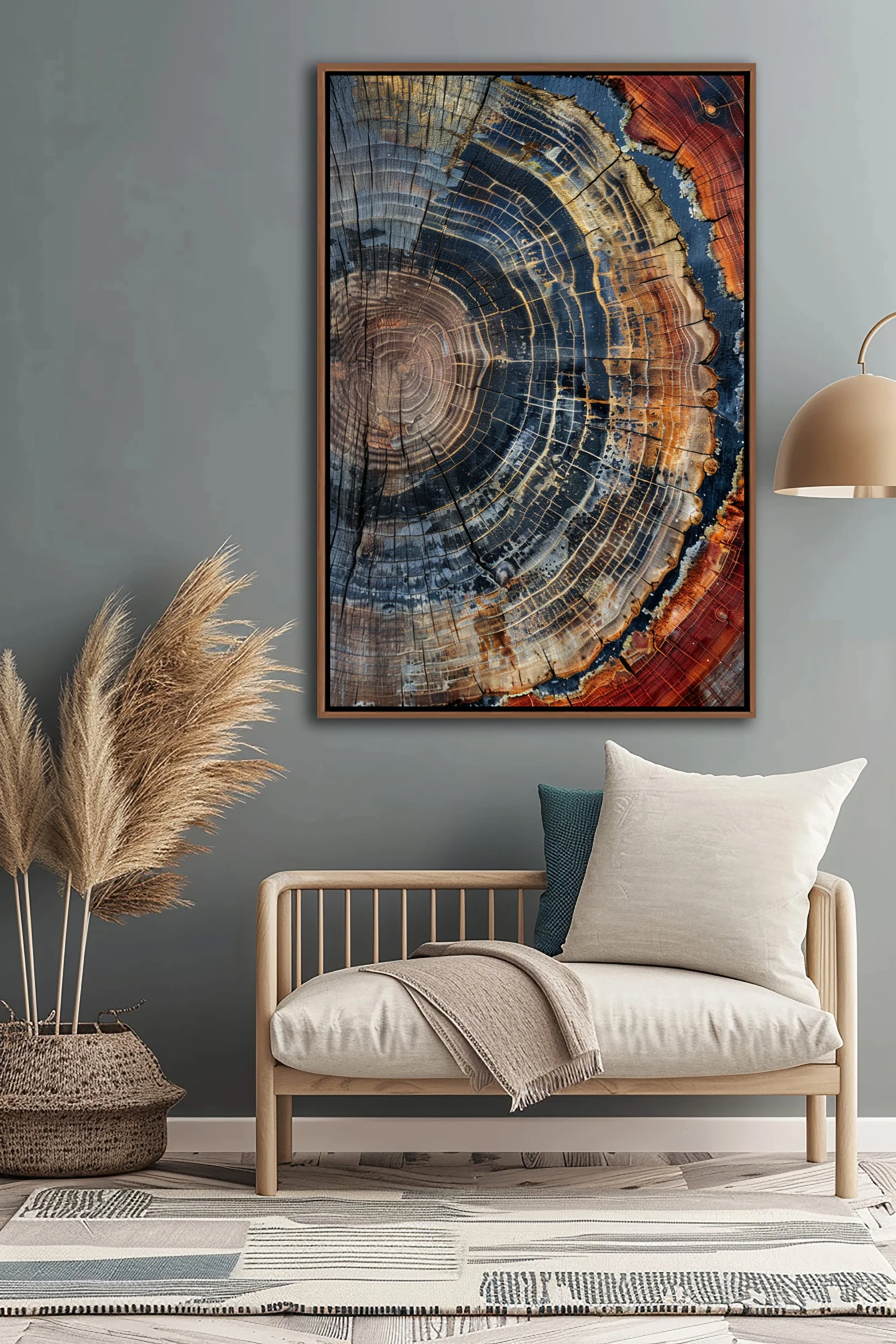 Tree Ring Framed Wall Art, Abs - Home Decor Minimal reseña y precio