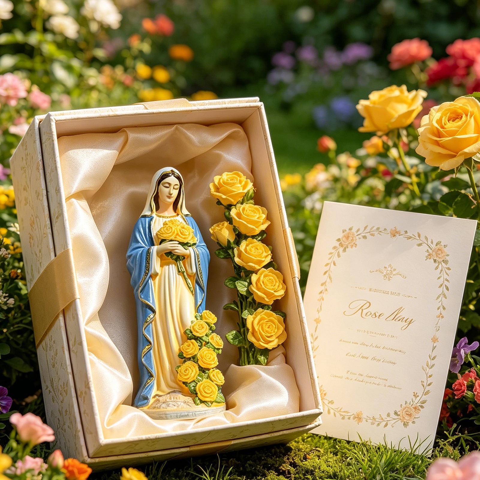 Virgin Mary Solar Statue Garde - Home Decor Outdoor reseña y precio