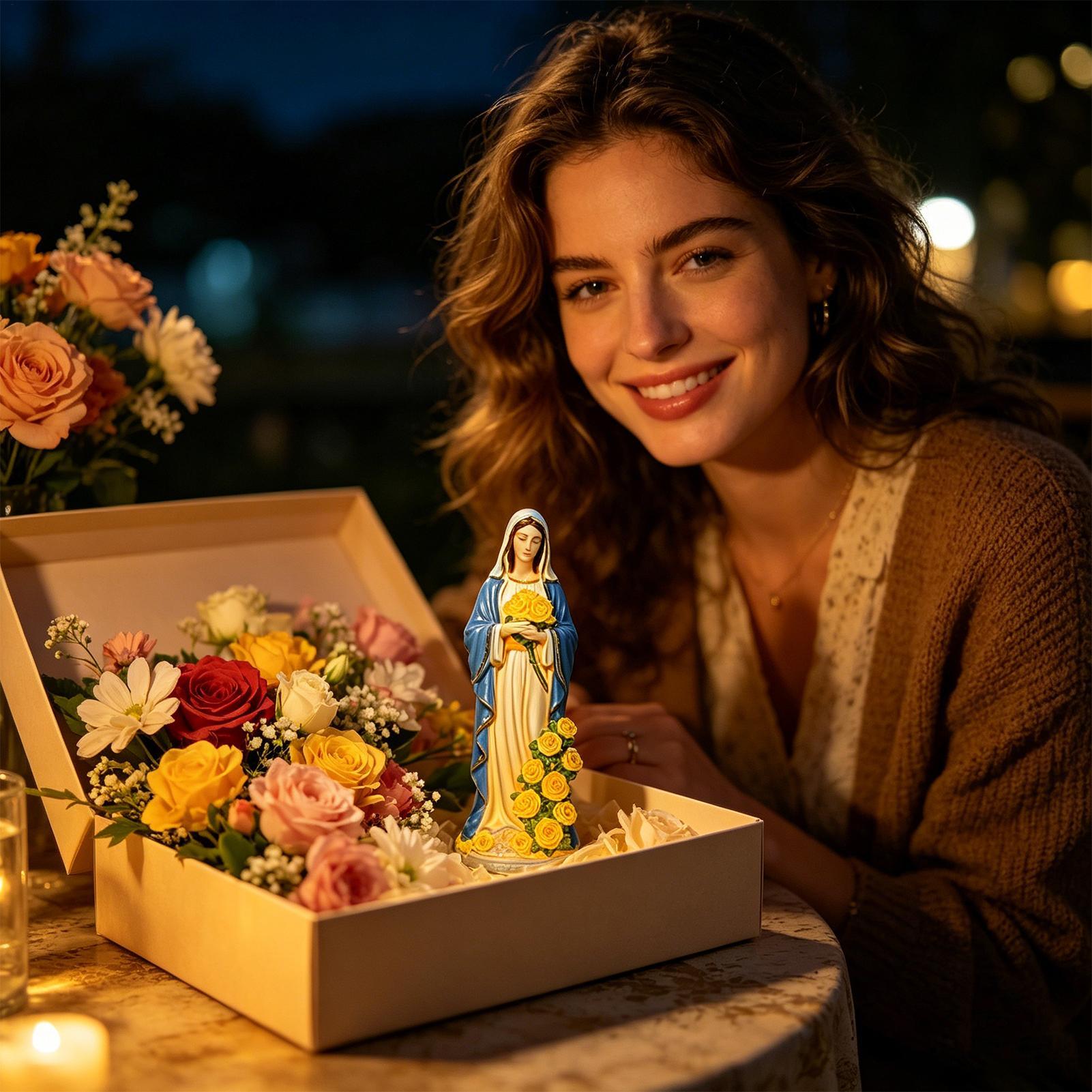 Virgin Mary Solar Statue Garde - Home Decor Outdoor reseña y precio
