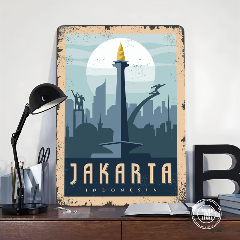 Jakarta Indonesia Travel Metal - Home Decor Jakarta reseña y precio