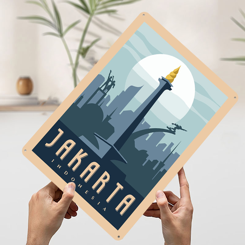 Jakarta Indonesia Travel Metal - Home Decor Jakarta reseña y precio