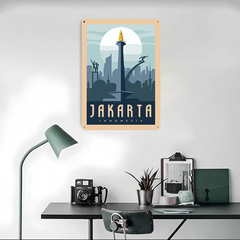 Jakarta Indonesia Travel Metal - Home Decor Jakarta reseña y precio