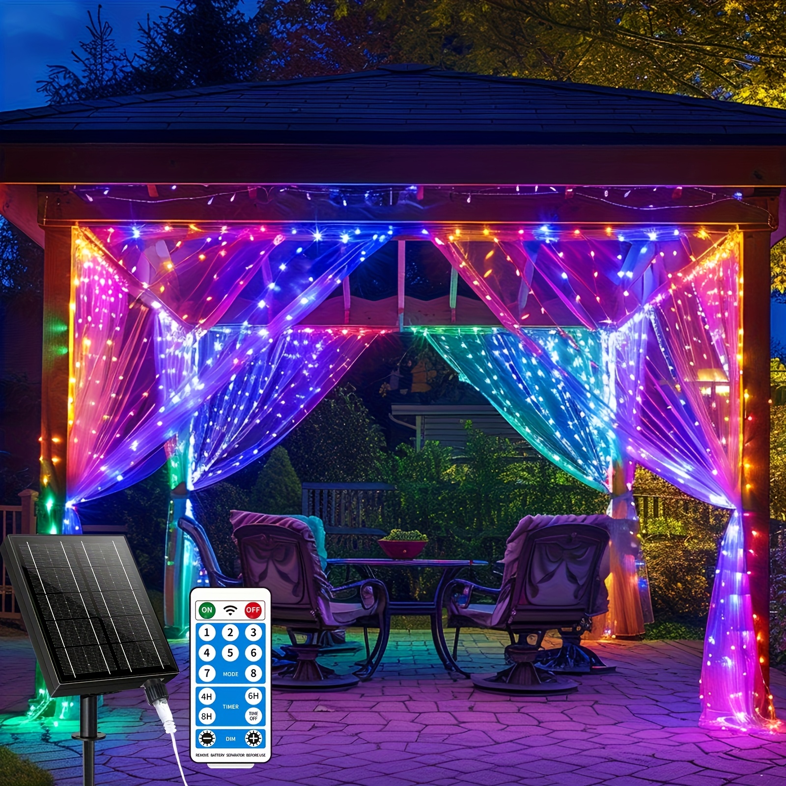 [318LED Solar Curtain Lights]  - String Curtain Light reseña y precio