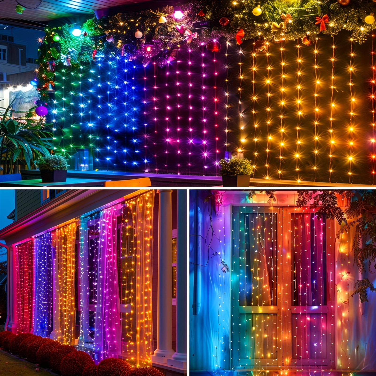 [318LED Solar Curtain Lights]  - String Curtain Light reseña y precio