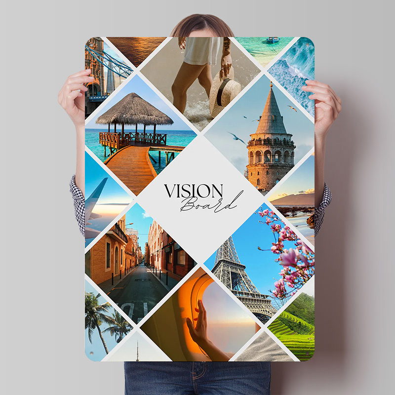 Travel Vision Board Collage Pr - Home Decor Vision Board reseña y precio