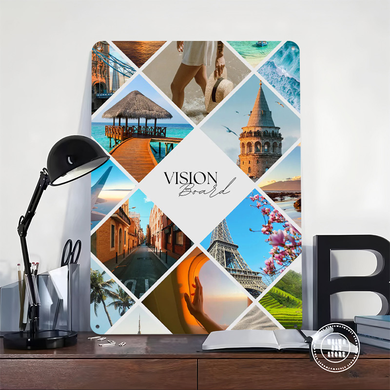 Travel Vision Board Collage Pr - Home Decor Vision Board reseña y precio