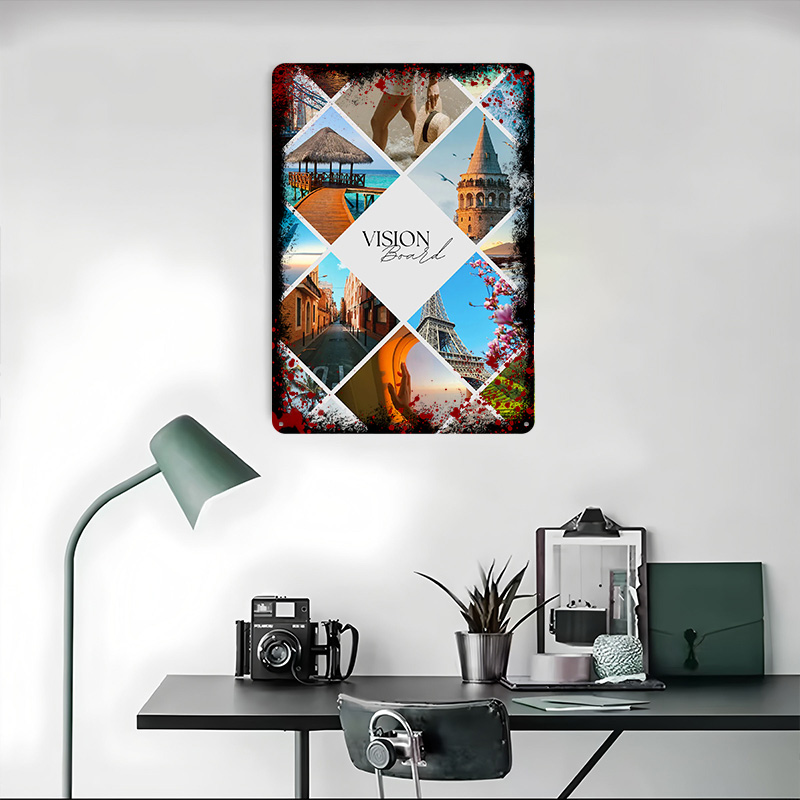 Travel Vision Board Collage Pr - Home Decor Vision Board reseña y precio