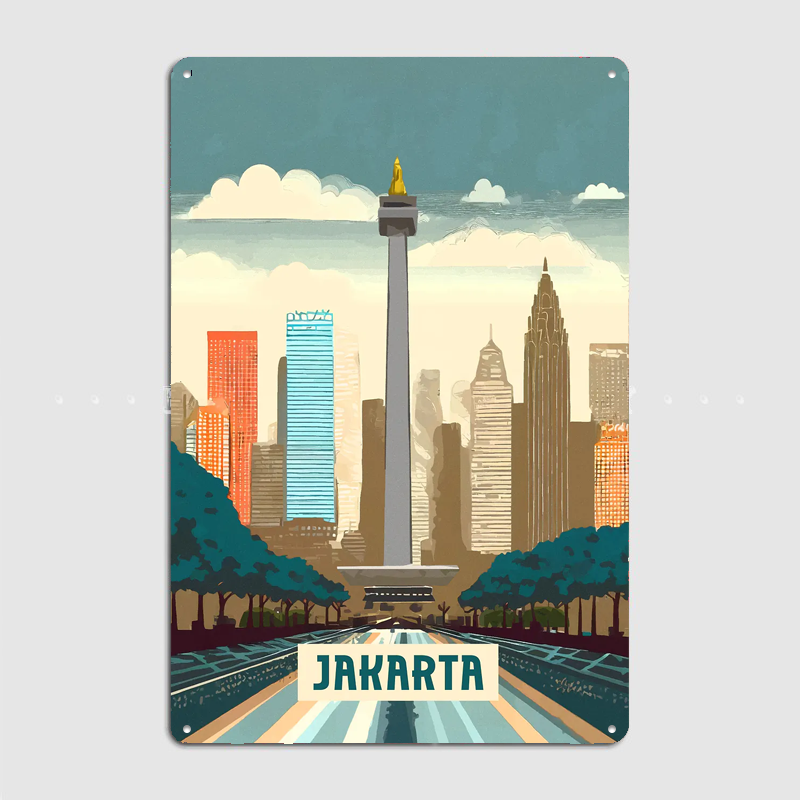 Jakarta Vintage City Travel Po - Home Decor Jakarta reseña y precio