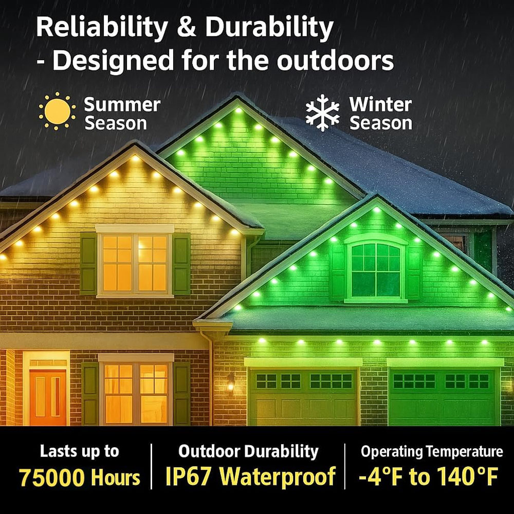 45M 90LEDs Permanent Outdoor L - Home Decor Free App reseña y precio