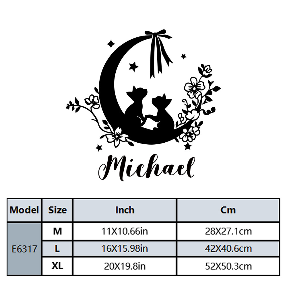 1PC Colorful Cat Flower Moon C - Home Decor Sticker reseña y precio