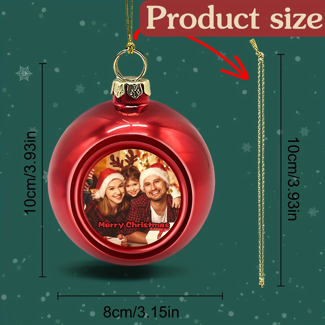 Custom Photo Christmas Ornamen - Home Decor Diy reseña y precio