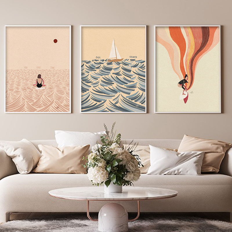 Nordic Minimalistic Art Surfin - Home Decor Minimal reseña y precio