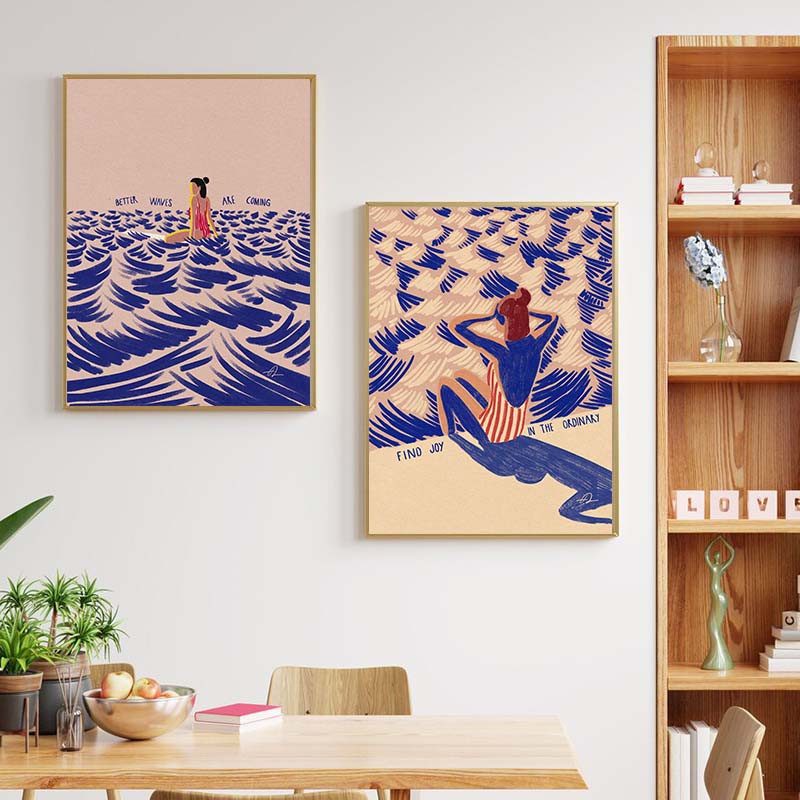 Nordic Minimalistic Art Surfin - Home Decor Minimal reseña y precio