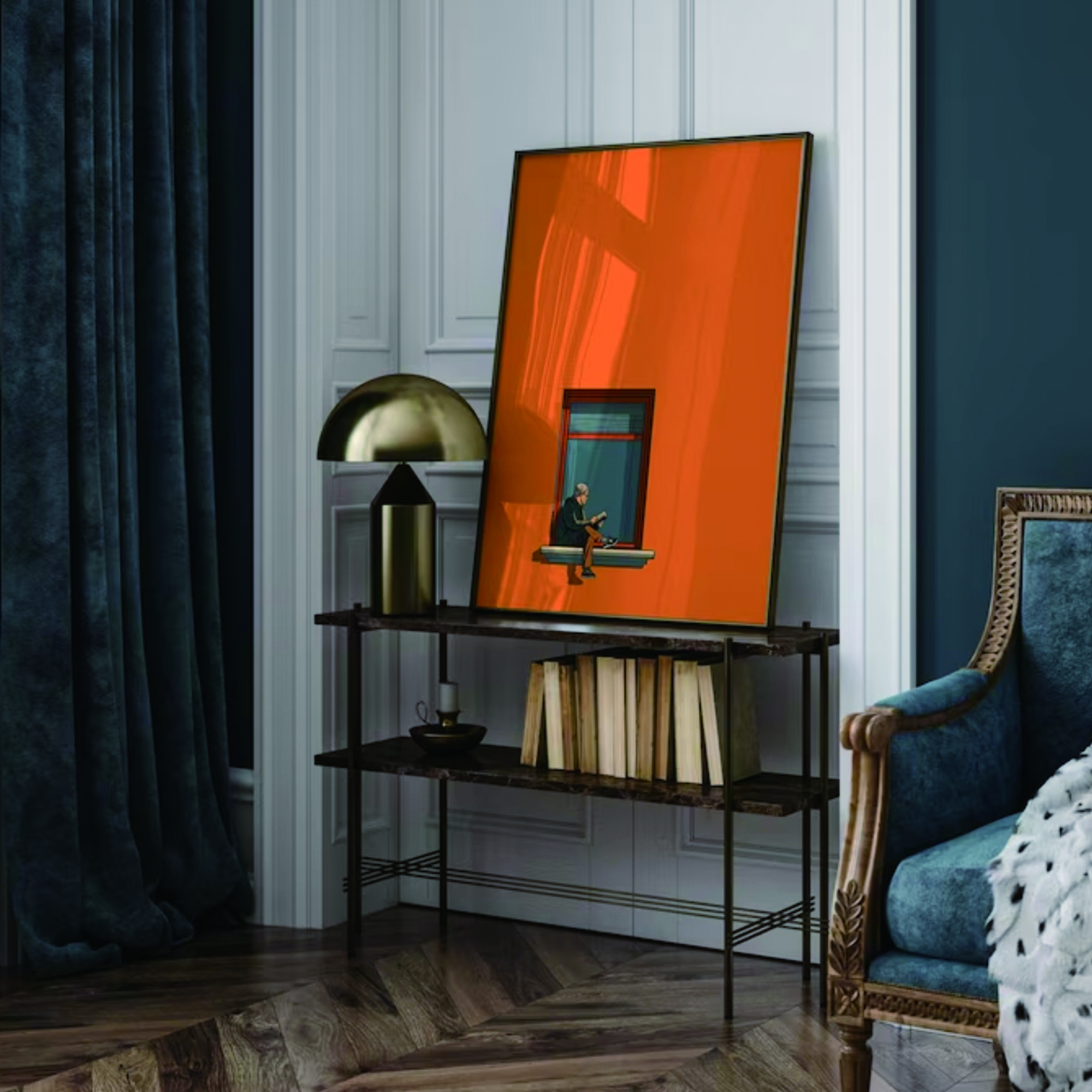 Orange Minimalist Dopamine War - Home Decor Nepal reseña y precio