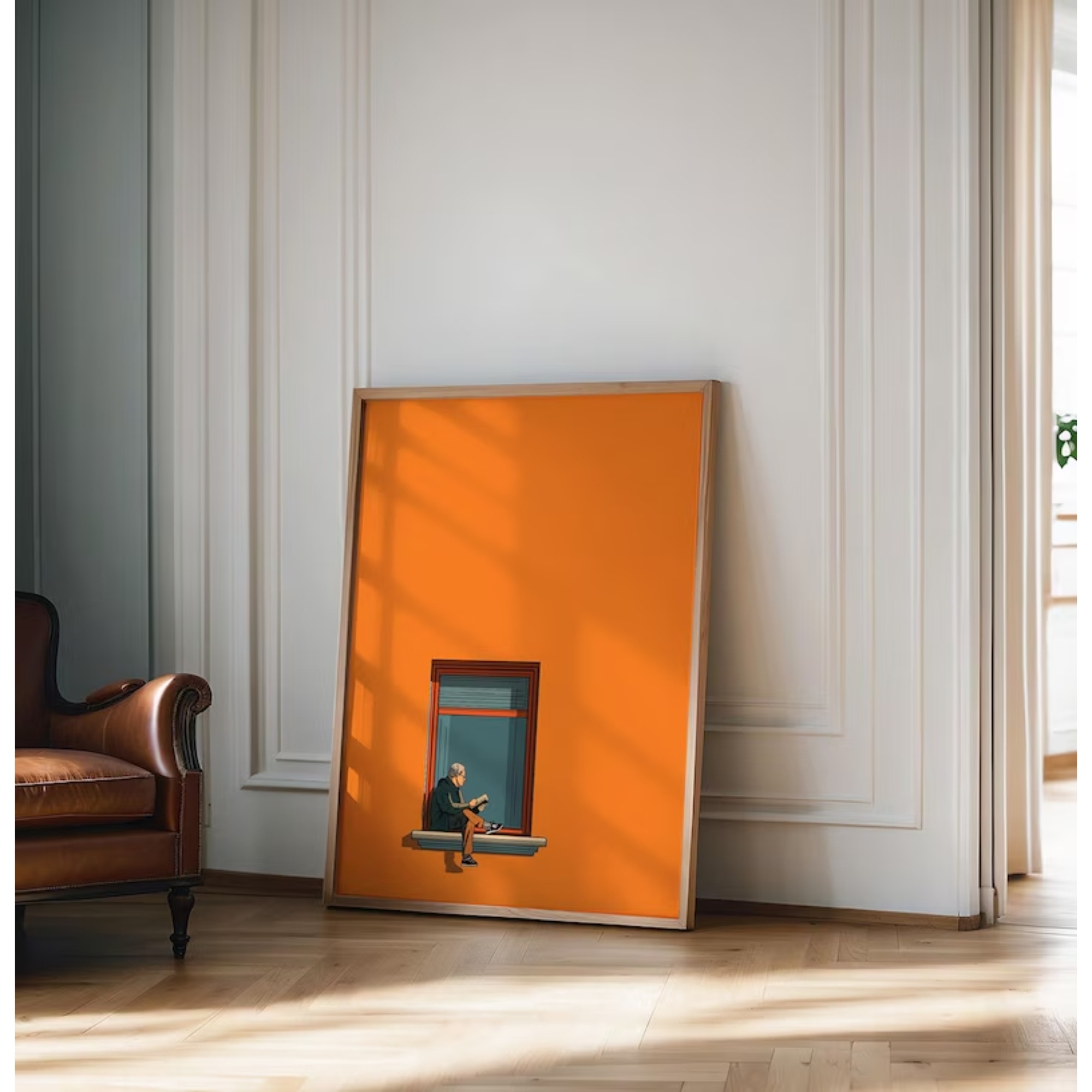 Orange Minimalist Dopamine War - Home Decor Nepal reseña y precio