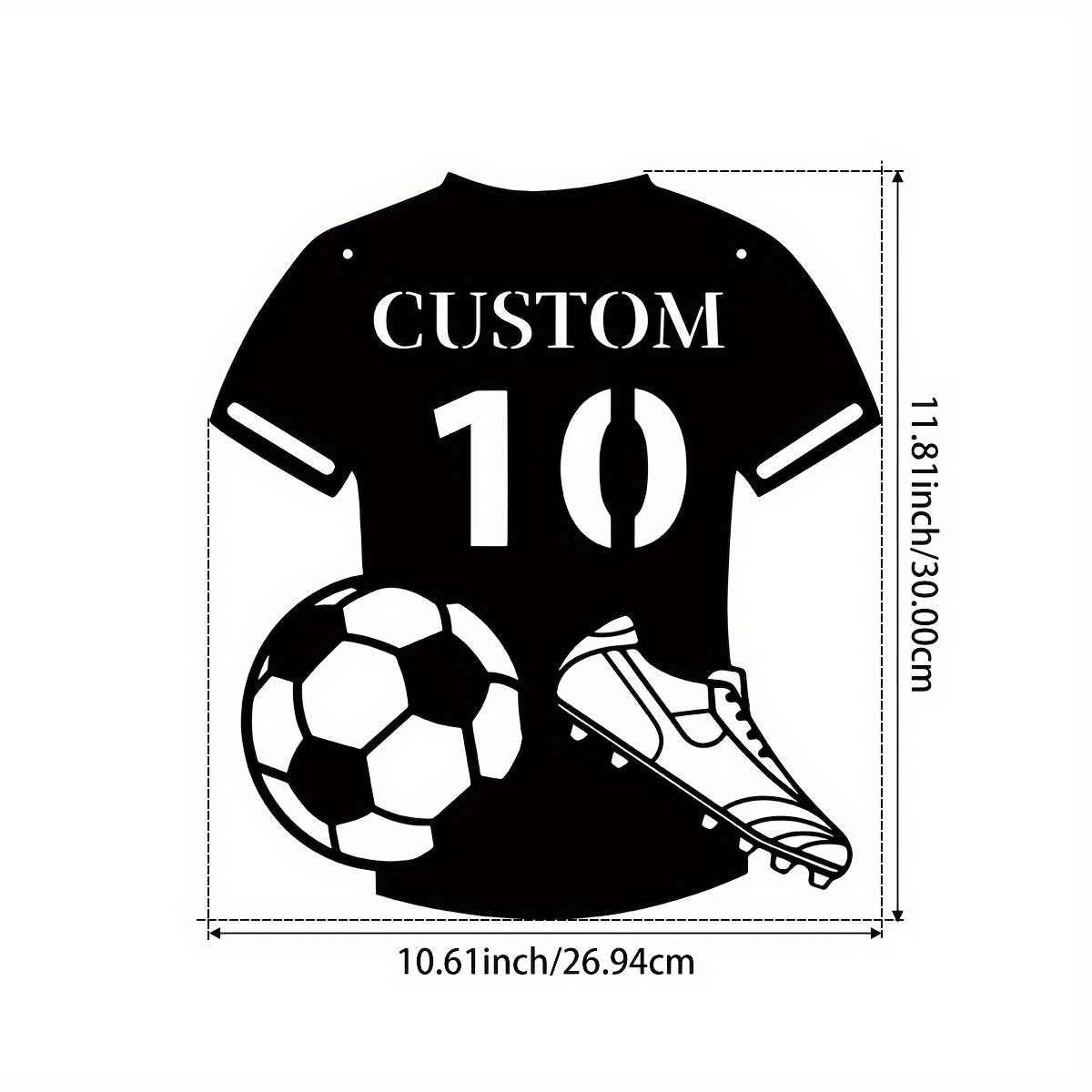 Custom Metal Soccer Jersey Sig - Home Decor Living Room reseña y precio