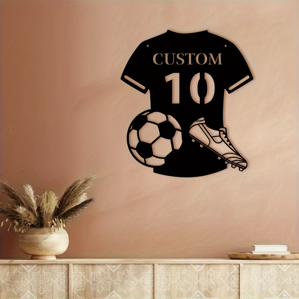 Custom Metal Soccer Jersey Sig - Home Decor Living Room reseña y precio